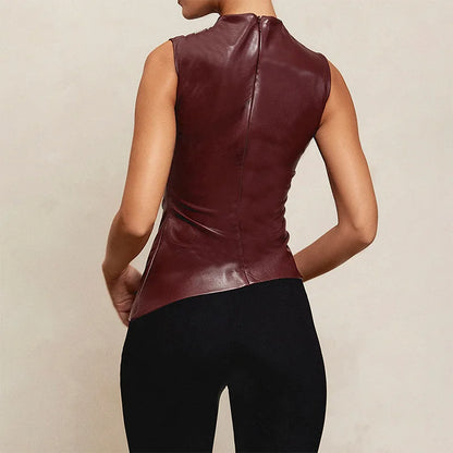 Vintage Essence Leather Tank Top